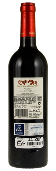 2010 Marques de Murrieta Castillo Ygay Rioja Gran Reserva Especial, 750ml