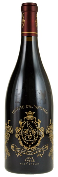 2004 Spotted Owl Vineyards Alexandria's Cuvee Syrah, 750ml