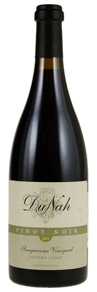 2001 DuNah Vineyard Sangiacomo Vineyard Pinot Noir, 750ml