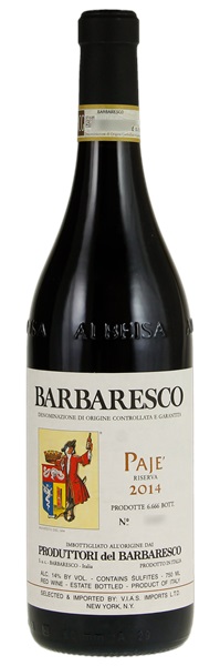 2014 Produttori del Barbaresco Barbaresco Paje Riserva, 750ml
