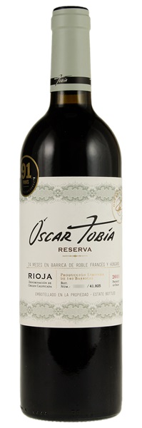 2011 Oscar Tobia Rioja Reserva, 750ml