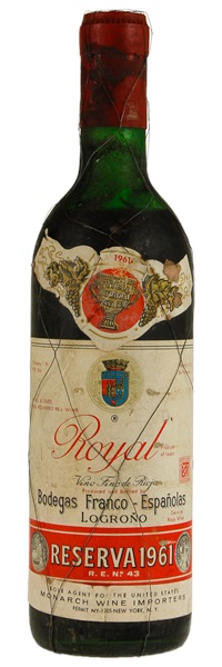1961 Franco-Espanolas Rioja Royal Reserva, 750ml