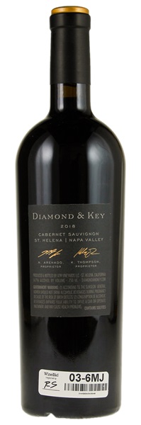 2018 Diamond & Key Panek Vineyard Cabernet Sauvignon, 750ml