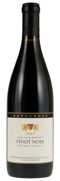 2017 Bernardus Soberanes Vineyard Pinot Noir, 750ml
