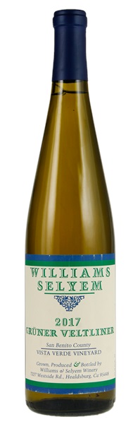 2017 Williams Selyem Vista Verde Vineyard Gruner Veltliner, 750ml