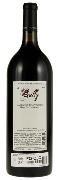 2013 Gorman Winery The Bully Cabernet Sauvignon, 1.5ltr