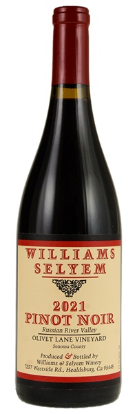 2021 Williams Selyem Olivet Lane Vineyard Pinot Noir, 750ml