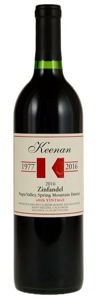 2016 Robert Keenan Winery Spring Mountain District Zinfandel, 750ml