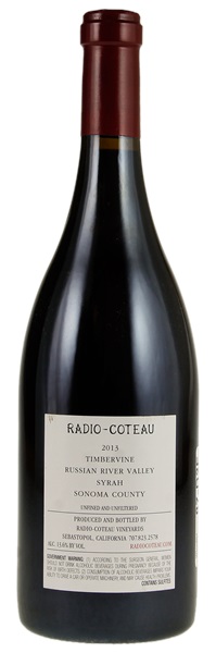 2013 Radio-Coteau Vineyards Timbervine Syrah, 750ml