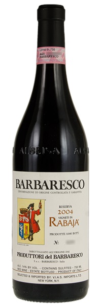 2004 Produttori del Barbaresco Barbaresco Rabaja Riserva, 750ml
