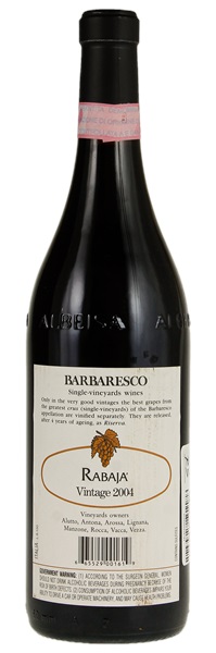 2004 Produttori del Barbaresco Barbaresco Rabaja Riserva, 750ml