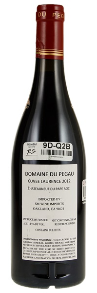 2012 Domaine du Pegau Chateauneuf du Pape Cuvee Laurence, 750ml