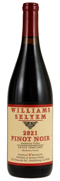 2021 Williams Selyem Savoy Vineyard Pinot Noir, 750ml