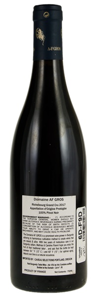 2017 Domaine A.-F. Gros Richebourg, 750ml