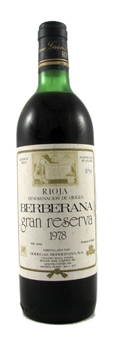1978 Bodegas Berberana Rioja Gran Reserva, 750ml
