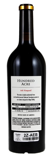 2018 Hundred Acre The Ark Vineyard Cabernet Sauvignon, 750ml