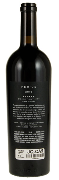 2019 PerUs Wine Co. Tench Vineyard Armaan Cabernet Sauvignon, 750ml