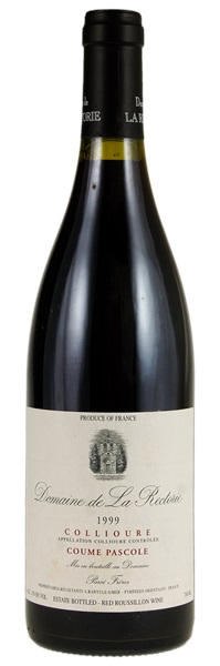 1999 Domaine de la Rectorie Collioure Coume Pascole, 750ml