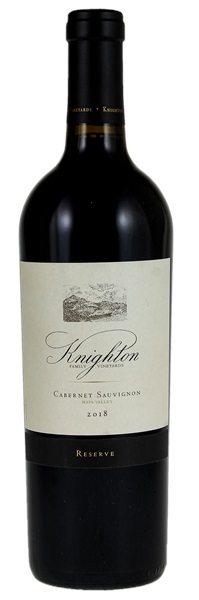 2018 Knighton Reserve Cabernet Sauvignon, 750ml