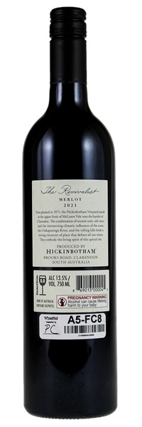 2021 Hickinbotham Clarendon Vineyard The Revivalist Merlot (Screwcap), 750ml