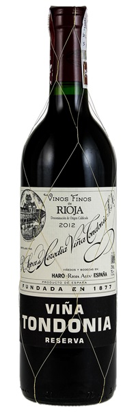 2012 Lopez de Heredia Rioja Vina Tondonia Reserva, 750ml