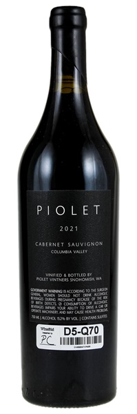 2021 Piolet Columbia Valley Cabernet Sauvignon, 750ml