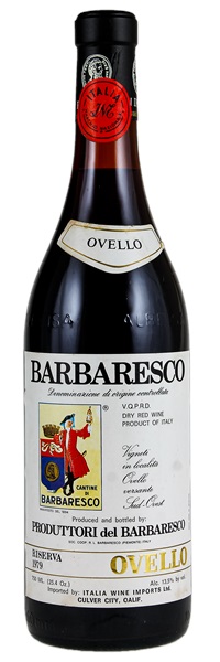 1979 Produttori del Barbaresco Barbaresco Ovello Riserva, 750ml