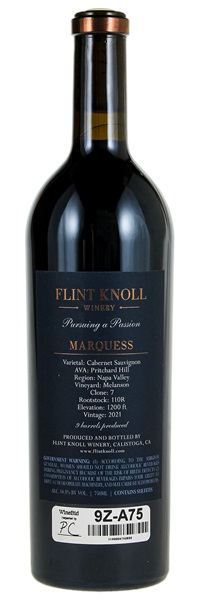 2021 Flint Knoll Melanson Vineyard Marquess Cabernet Sauvignon, 750ml
