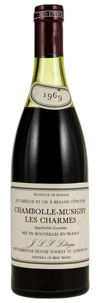 1969 JLP Lebegue Chambolle Musigny Les Charmes