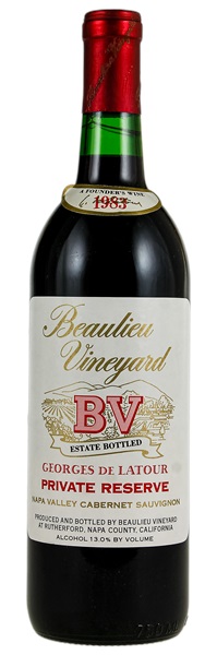 1983 Beaulieu Vineyard Georges de Latour Private Reserve Cabernet Sauvignon, 750ml