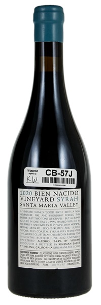 2020 Kinsman Eades Aberro Bien Nacido Vineyard Syrah, 750ml