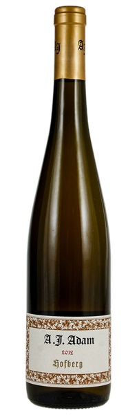 2012 Weingut A.J. Adam Dhron Hofberg Riesling Trocken #3, 750ml