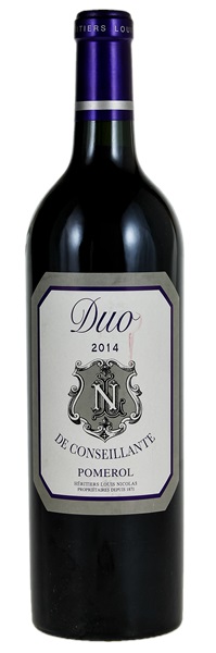2014 Duo de Conseillante, 750ml