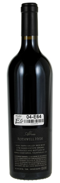 2021 Abreu Rothwell Hyde, 750ml