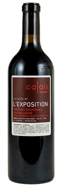 2020 Calais Winery La Cuvée de L'Exposition Cathedral Mountain Vineyard Cabernet Sauvignon, 750ml