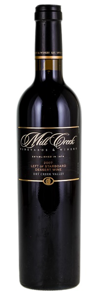 2007 Mill Creek Left of Starboard Zinfandel, 500ml