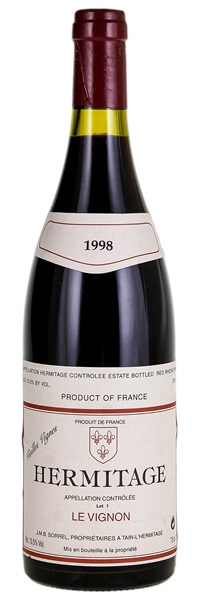 1998 Jean-Michel Sorrel Hermitage Le Vignon Lot 1 Vieilles Vignes