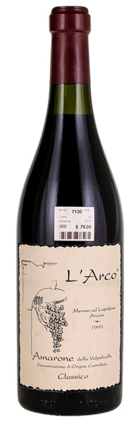 1999 L'Arco Amarone Della Valpolicella Merum ad Lapideum Arcum Classico, 750ml