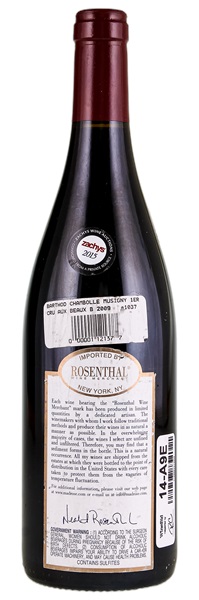 2009 Ghislaine Barthod Chambolle-Musigny Aux Beaux Bruns, 750ml