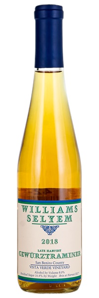 2018 Williams Selyem Vista Verde Vineyard Late Harvest Gewurztraminer, 375ml
