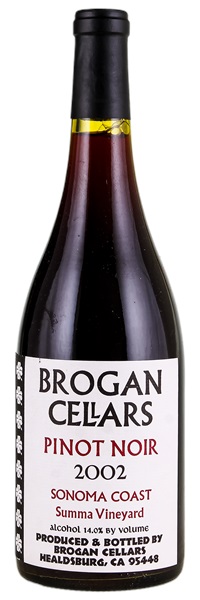 2002 Brogan Cellars Summa Vineyard Pinot Noir, 750ml