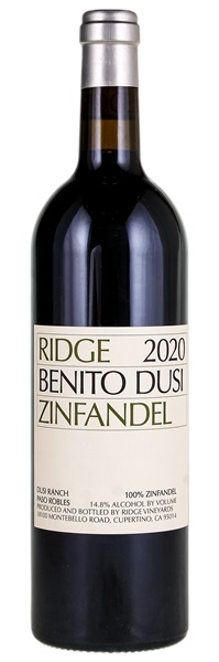 2020 Ridge Benito Dusi Ranch Zinfandel, 750ml
