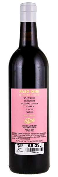 2019 Tank Garage Winery Paso Kink, 750ml