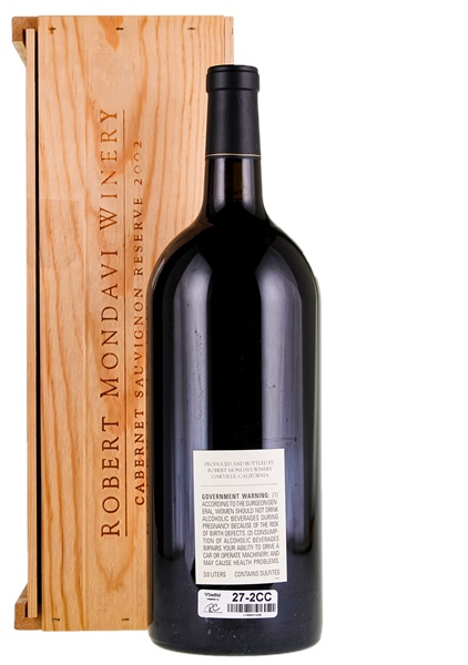 2002 Robert Mondavi Reserve Cabernet Sauvignon, 3.0ltr
