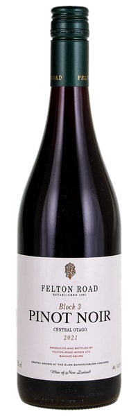 2021 Felton Road Block 3 Pinot Noir (Screwcap), 750ml