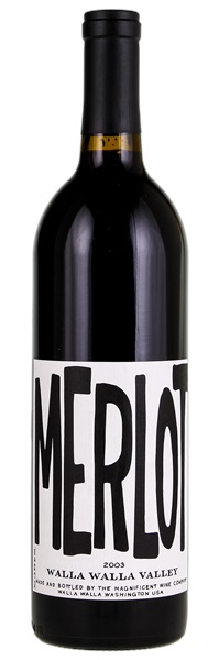 2003 Magnificent Wine Company Merlot, 750ml