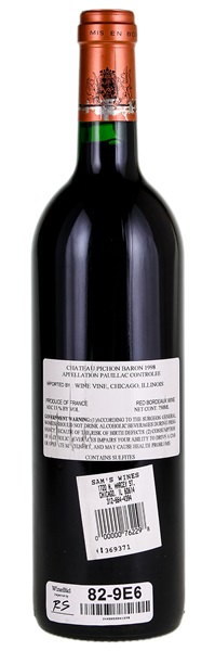 1998 Château Pichon-Longueville Baron, 750ml