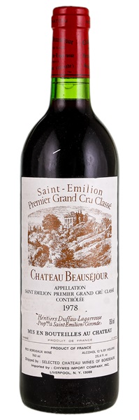 1978 Château Beausejour (Duffau Lagarrosse), 750ml