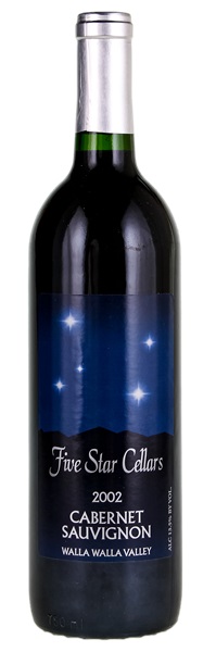 2002 Five Star Cellars Cabernet Sauvignon