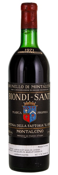 1971 Biondi-Santi Tenuta Il Greppo Brunello di Montalcino, 750ml